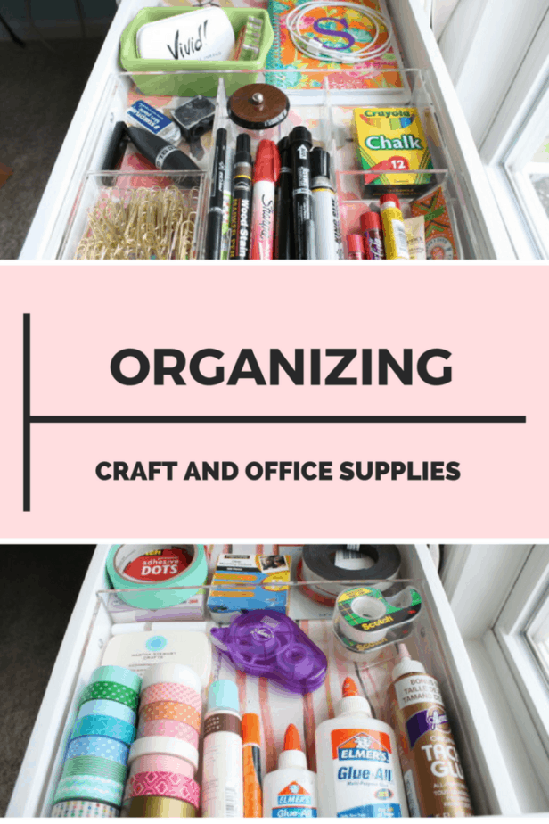 Organizing craft and office supplies like a professional organizer