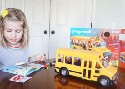 Playmobil School Bus toy perfect for kindergarten prep